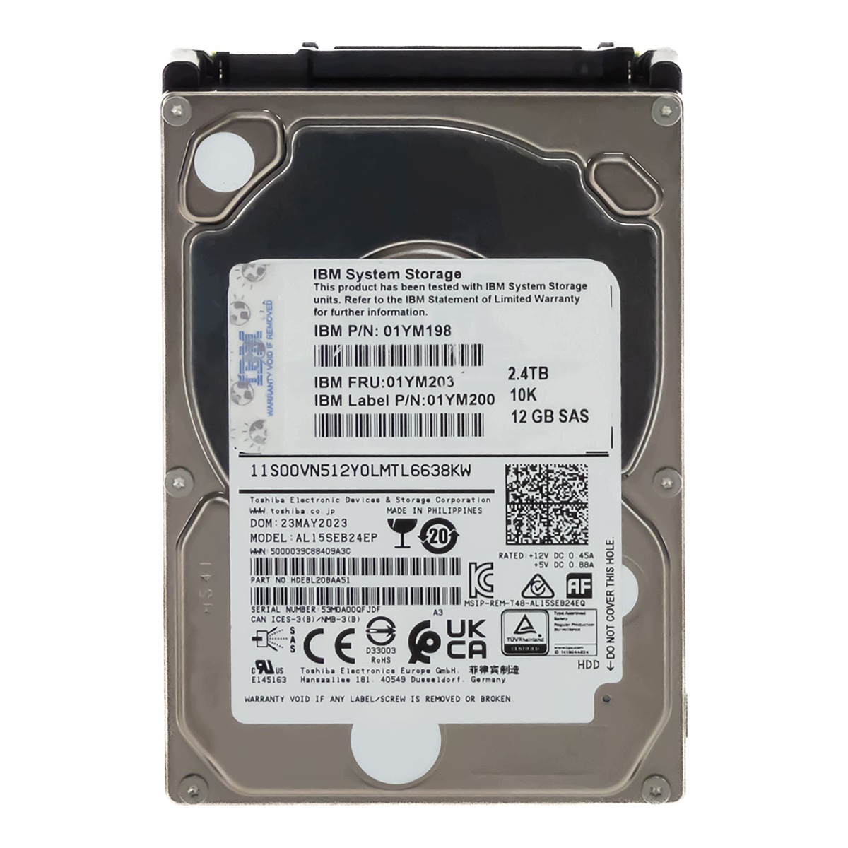 Ibm 01YM176 01YM150 2.4TB 10K 128MB SAS-3 2.5'' AL15SEB24EP