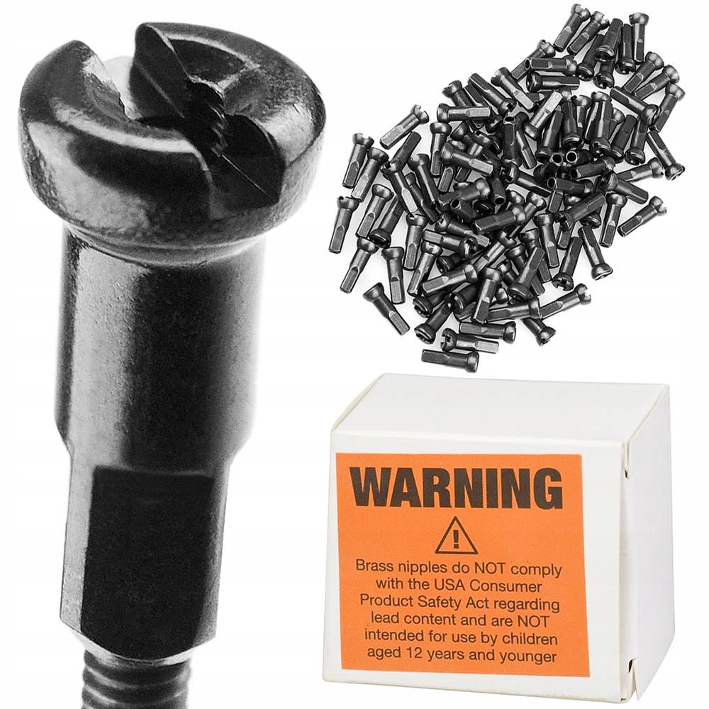 Nyple Dt Swiss Pro Lock 14mm mosiężne do szprych 2,3 mm opakowanie 100 szt