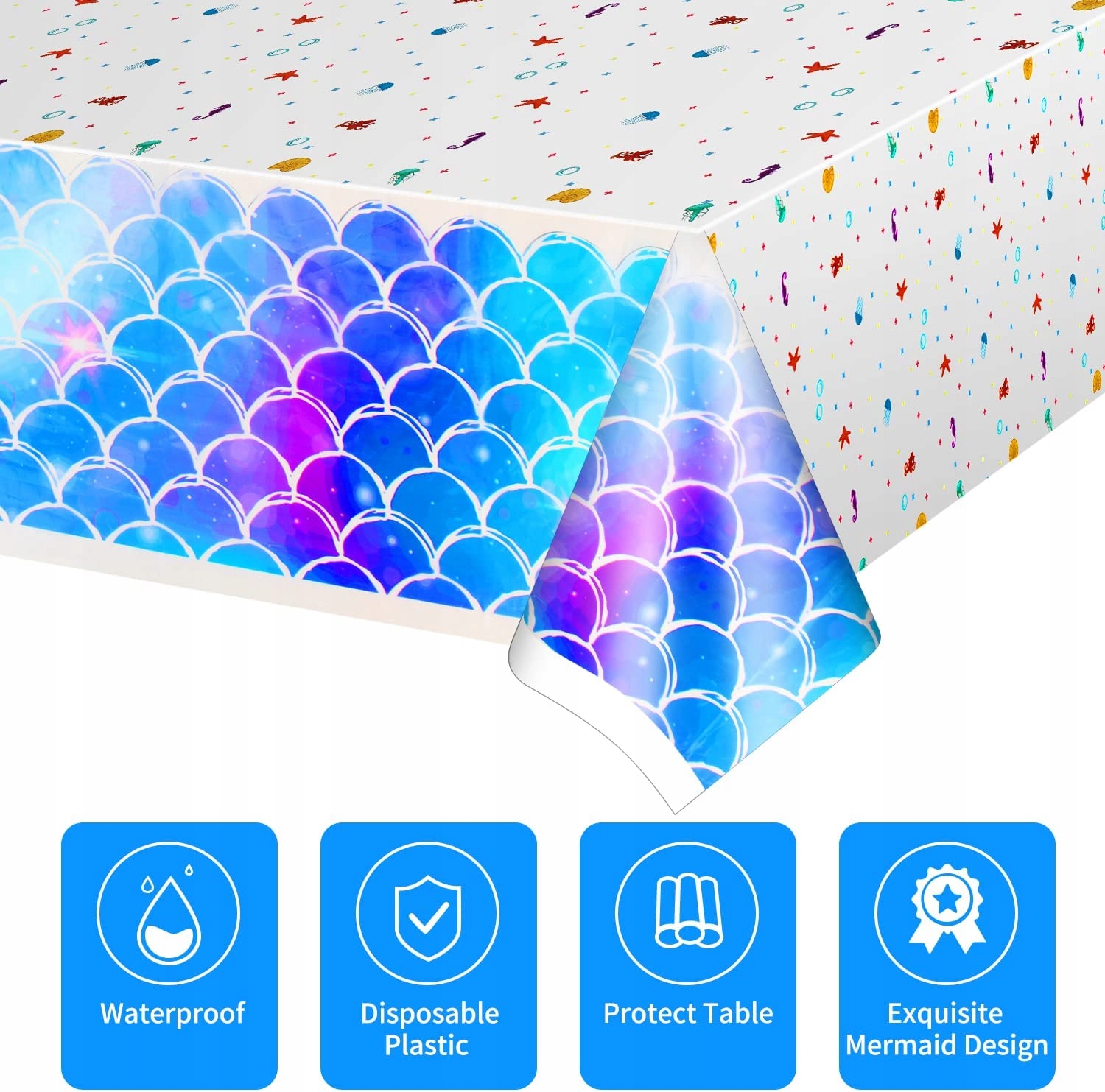 Kolorowy Obrus Na PrzyjęCie Urodzinowe Skali Ryb Marka inna