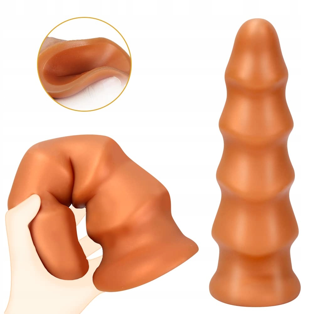 RIESEN Silikonowy Korek Analny 3 Rozmiary Realistyczny Dildo z Przyssawką — miniatura 5