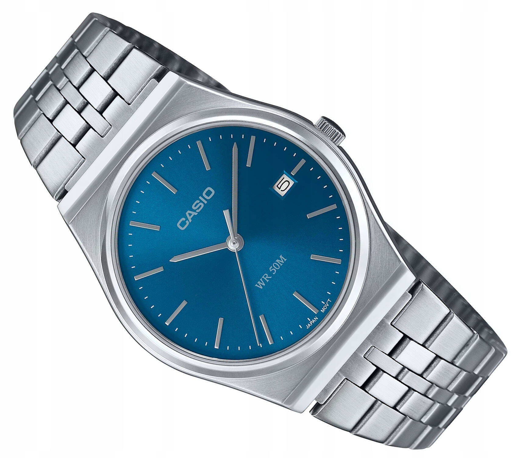 Ocelové Vodotěsné Klasické Hodinky Casio MTP-B145D -2A2 Modré