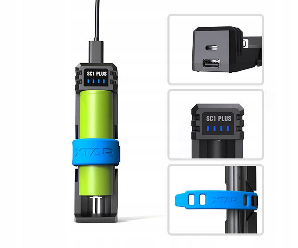 Зарядное устройство XTAR SC1 Plus 1 17670, 18650, 20700, 21700, 26650, D (R20)