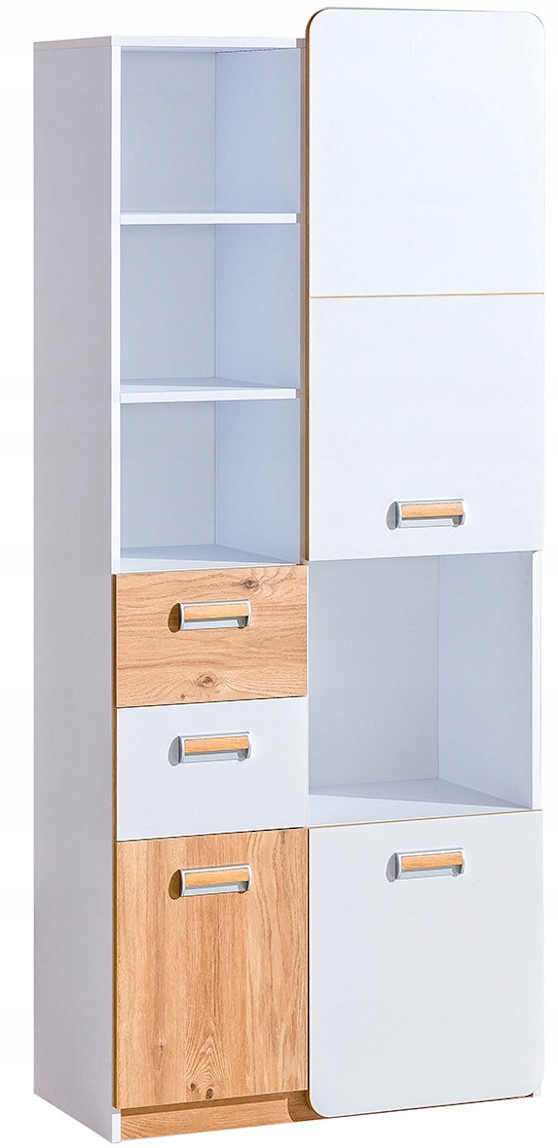 

Lento L07 biały 80cm regał z półkami i szufladami