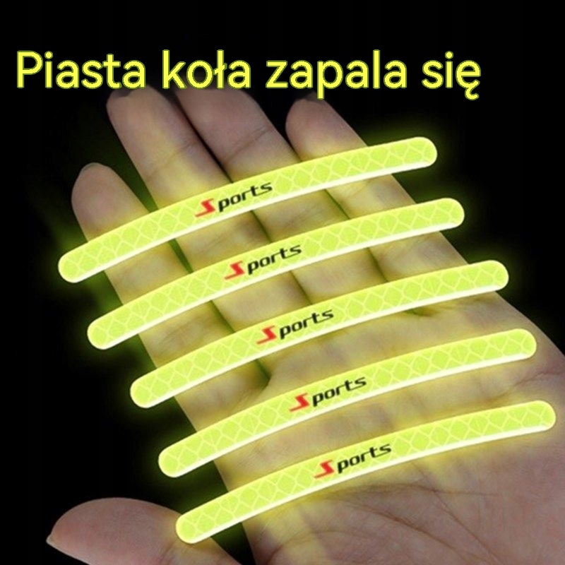 Naklejka na samochód rowerowa naklejka odblaskowa na koła motocyklowe Producent Inny