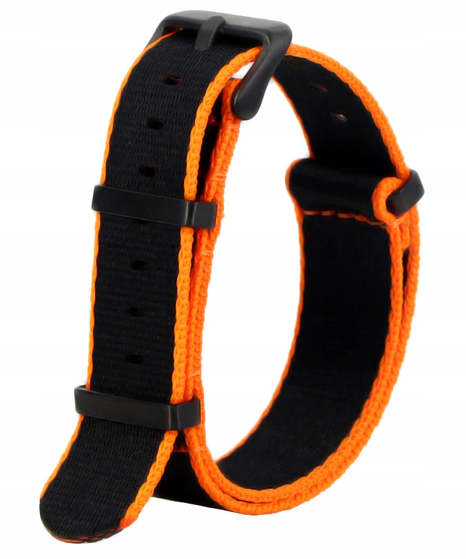 Pasek do zegarka NATO Exclusive Black 20mm wzór #1