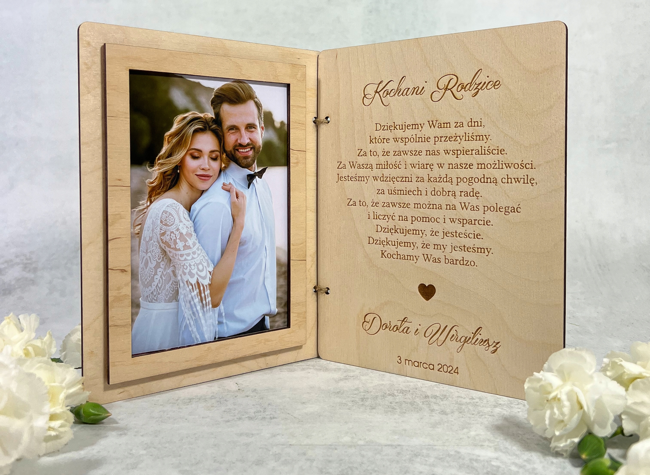 PODZIĘKOWANIE DLA RODZICÓW MAMY TATY ŚLUB RAMKA KARTKA Kod producenta ramka