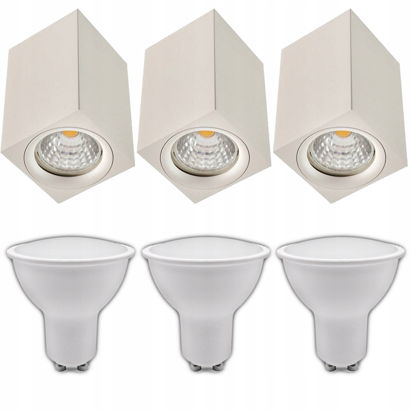 

Zestaw Lampa Led Spot Halogen Plafon + Żarówka