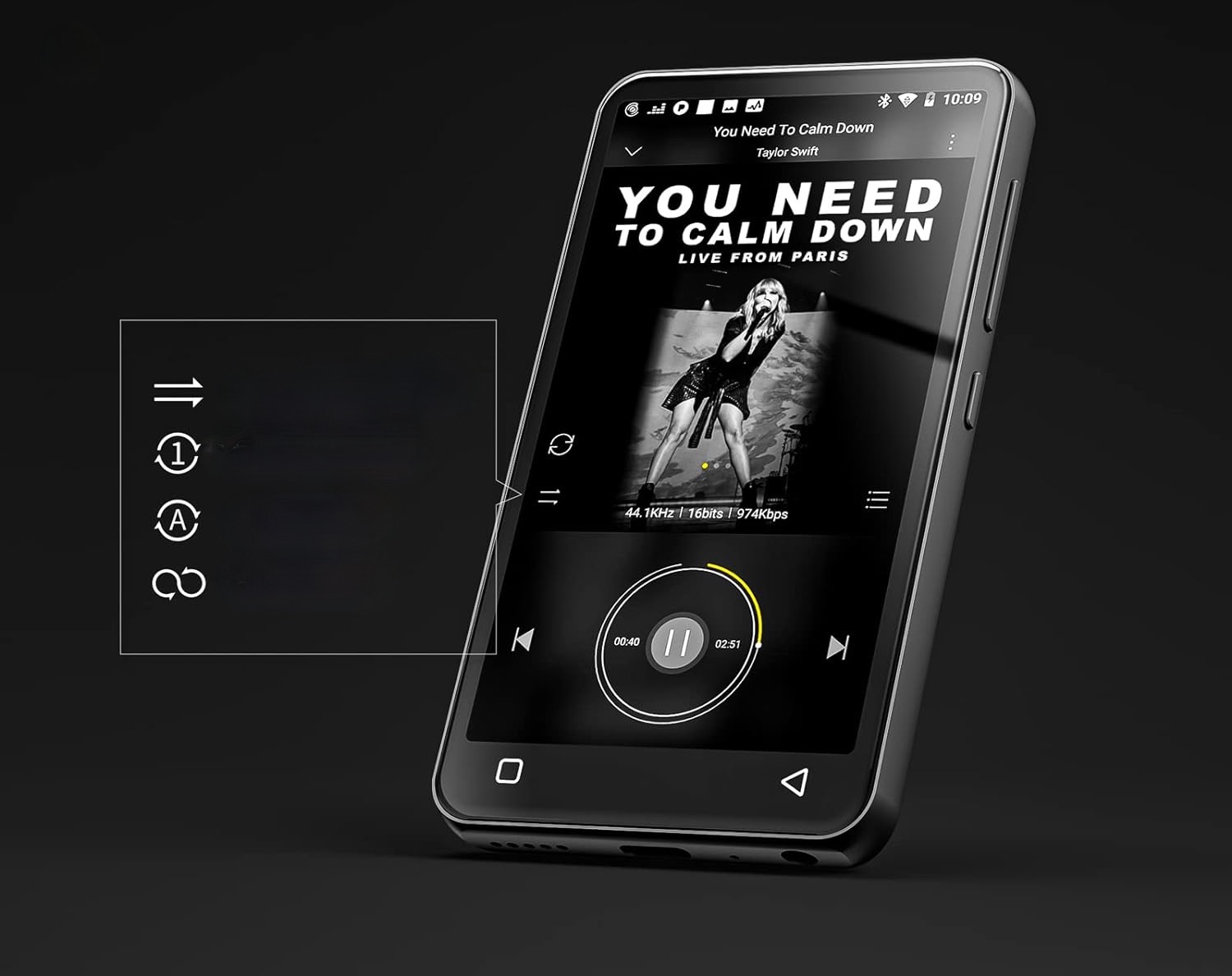 Odtwarzacz MP3 Spotify Wi-Fi Bluetooth Android ekran dotykowy HiFi dźwięk Wbudowana pamięć 16 GB