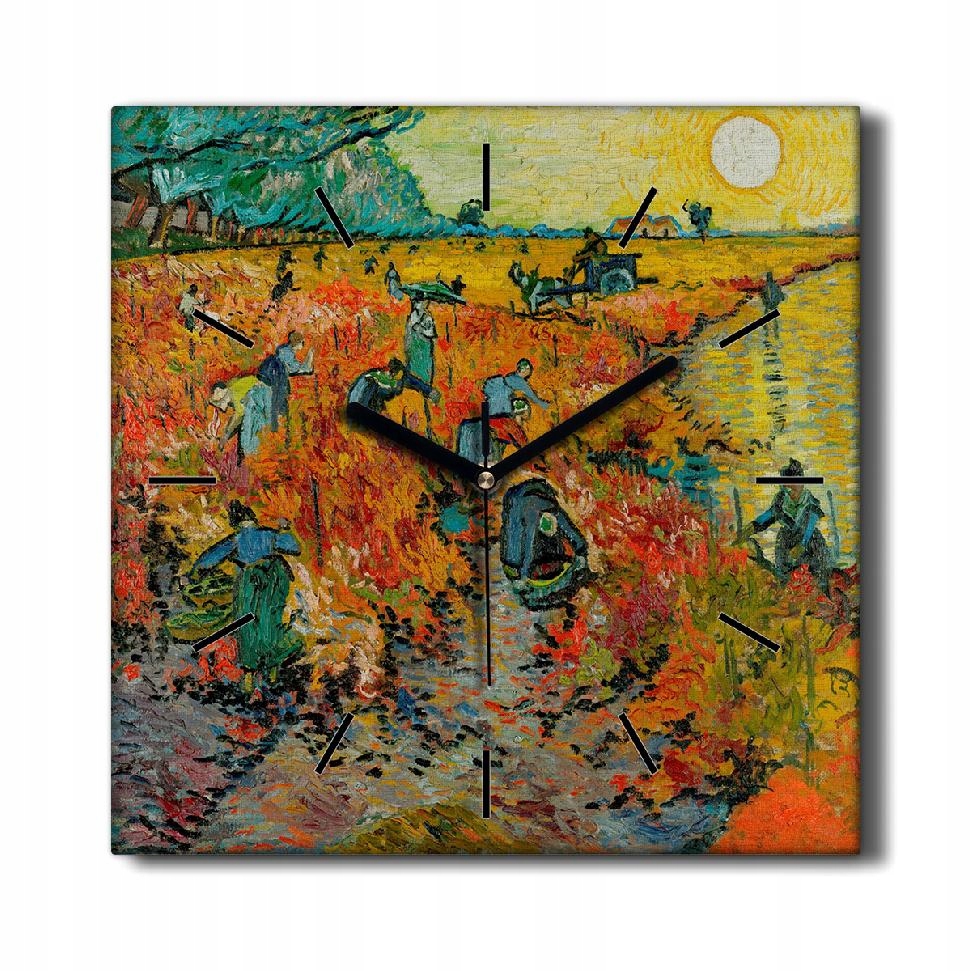 

Zegar na płótnie Czerwona winnica Van Gogh 30x30