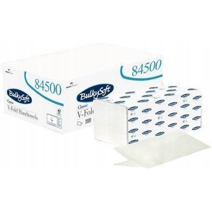 Levně Ručník bílý Zz V-fold 2 vrstvy 4000ks 84500 celulóza Classic Bulkysoft