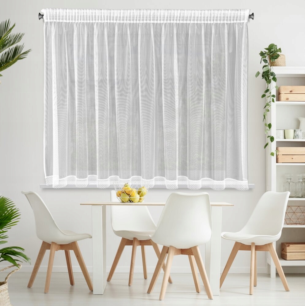 Hotová záclona na pásku Nel 350x145 Eurofirany, bílá
