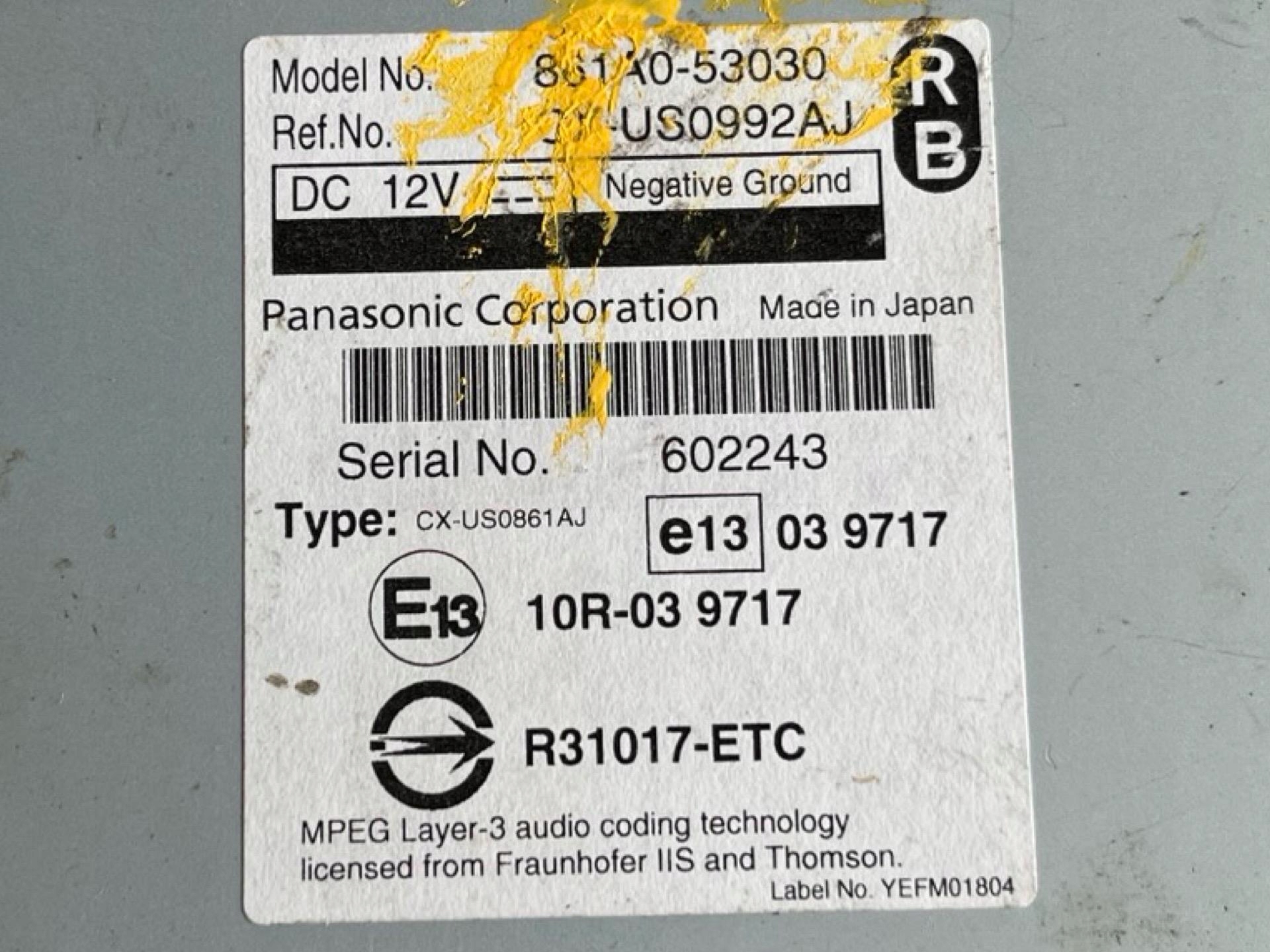 modulo AUX USB Lexus IS 2 2nd facelift 2011 861A0-53030