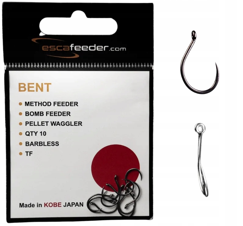 Haczyki bezzadziorowe Esca Feeder Bent do Method Feeder r. 10