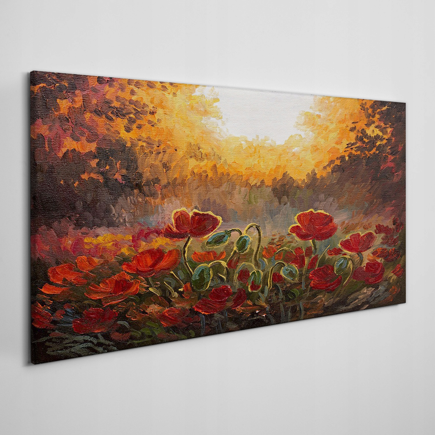 

Obraz na płótnie do salonu Malarstwo kwiaty 120x60