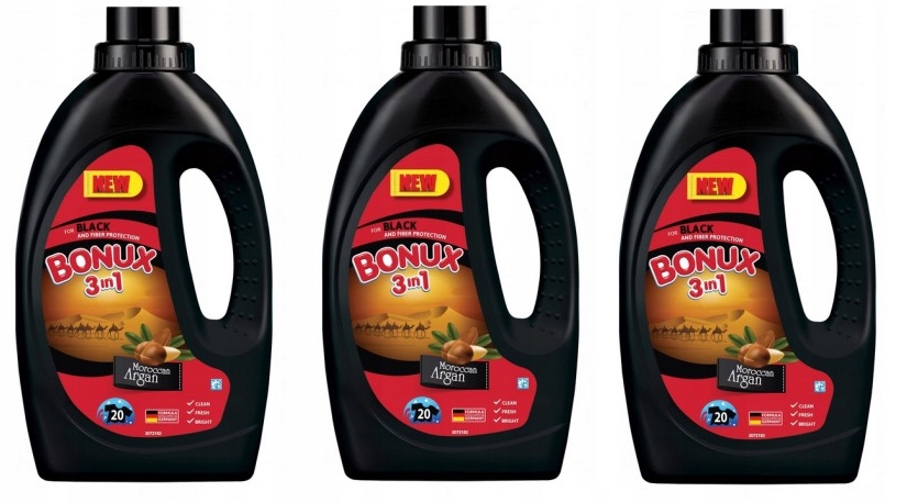 

Bonux Płyn Do Czarnych Tkanin Argan Oil 3x1,1l