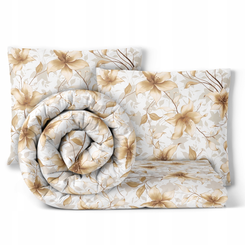 Hotelové Povlečení 160x200 cm 2xPOVLEČENÍ 70x80 Sada Povlečení Perlová Wa