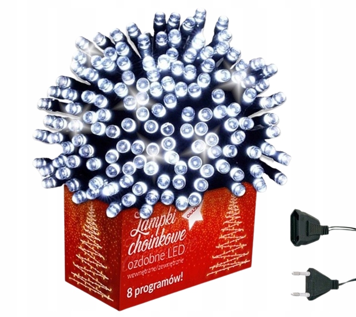 

Lampki Świąteczne na choinkę Biały Zimny 100 Led