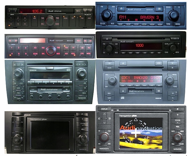 ZMIENIARKA BLUETOOTH USB AUX AUDI RNS, RNS-E, CHORUS , CONCERT, SYMPHONY Złącza AUX In USB