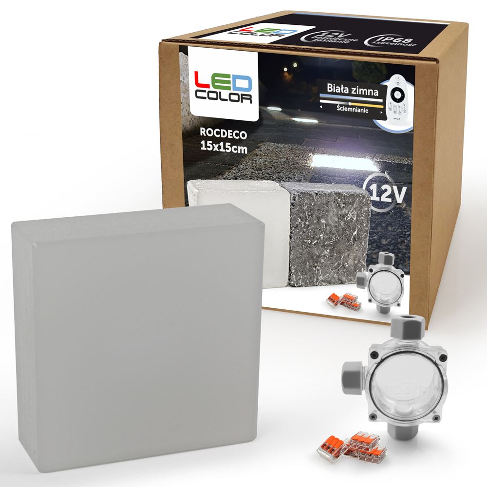 12x Świecąca Kostka Brukowa LED Rocdeco 15x15 BZ Rodzaj kostka brukowa