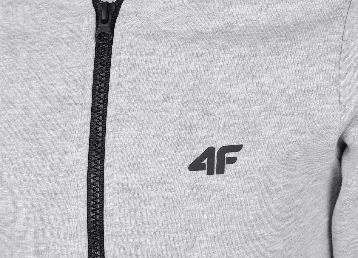 4F OCIEPLANA CHŁOPIĘCA BLUZA ROZPINANA Z KAPTUREM / rozm 164 Rękaw długi rękaw