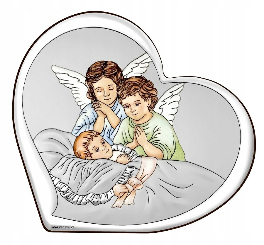 Stříbrný obrázek andílka Gravírování Bonus! 6450/1C