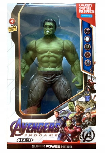 

Hulk Duża Ruchoma Figurka 17cm Światło