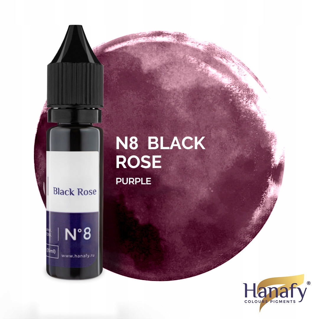 Pigment pro permanentní líčení očních víček Hanafy #8 Black Rose 15 ml