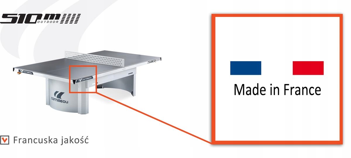 STÓŁ TENISOWY PRO 510M OUTDOOR SZARY CORNILLEAU Marka Cornilleau