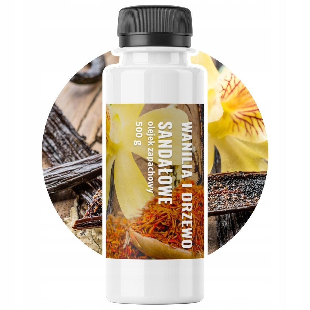 Vonný olej Vanilka A Santalové Dřevo na svíčky a mýdlo 500 g