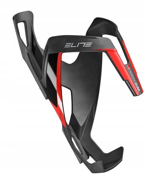 Košík na lahev na pití Elite Vico Carbon černo-červený matný