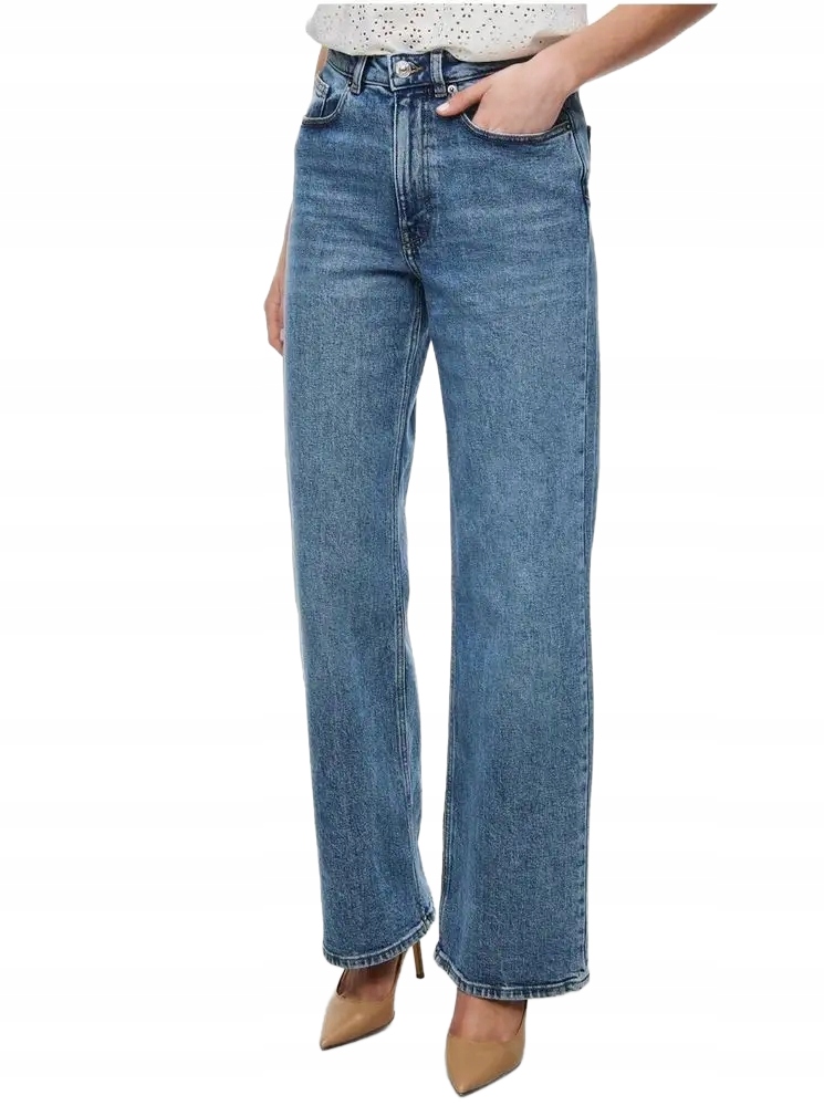 Only Džíny Mom Jeans Vysoký Pas Střední Délka Modré 27/30 6BA