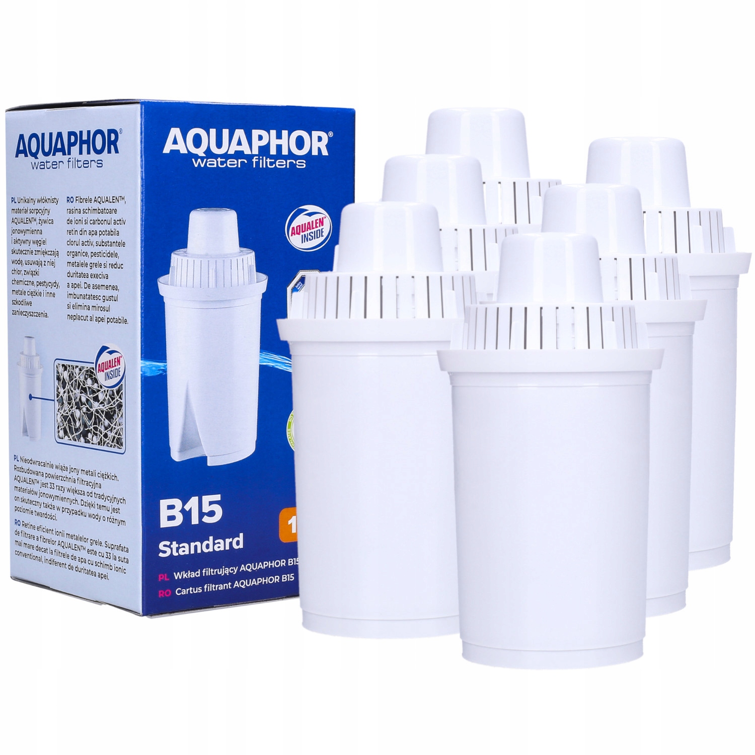 6x Filtr Aquaphor Standard B100-15 Do Dzbanków