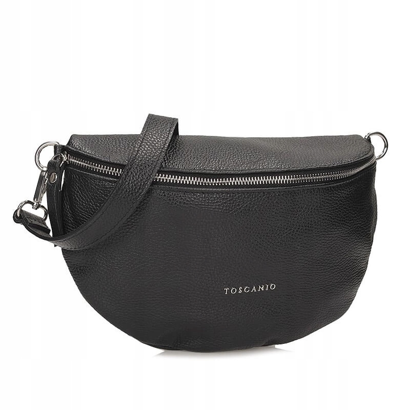 Módní stylová ledvinka Sáček Toscanio F181 Černá