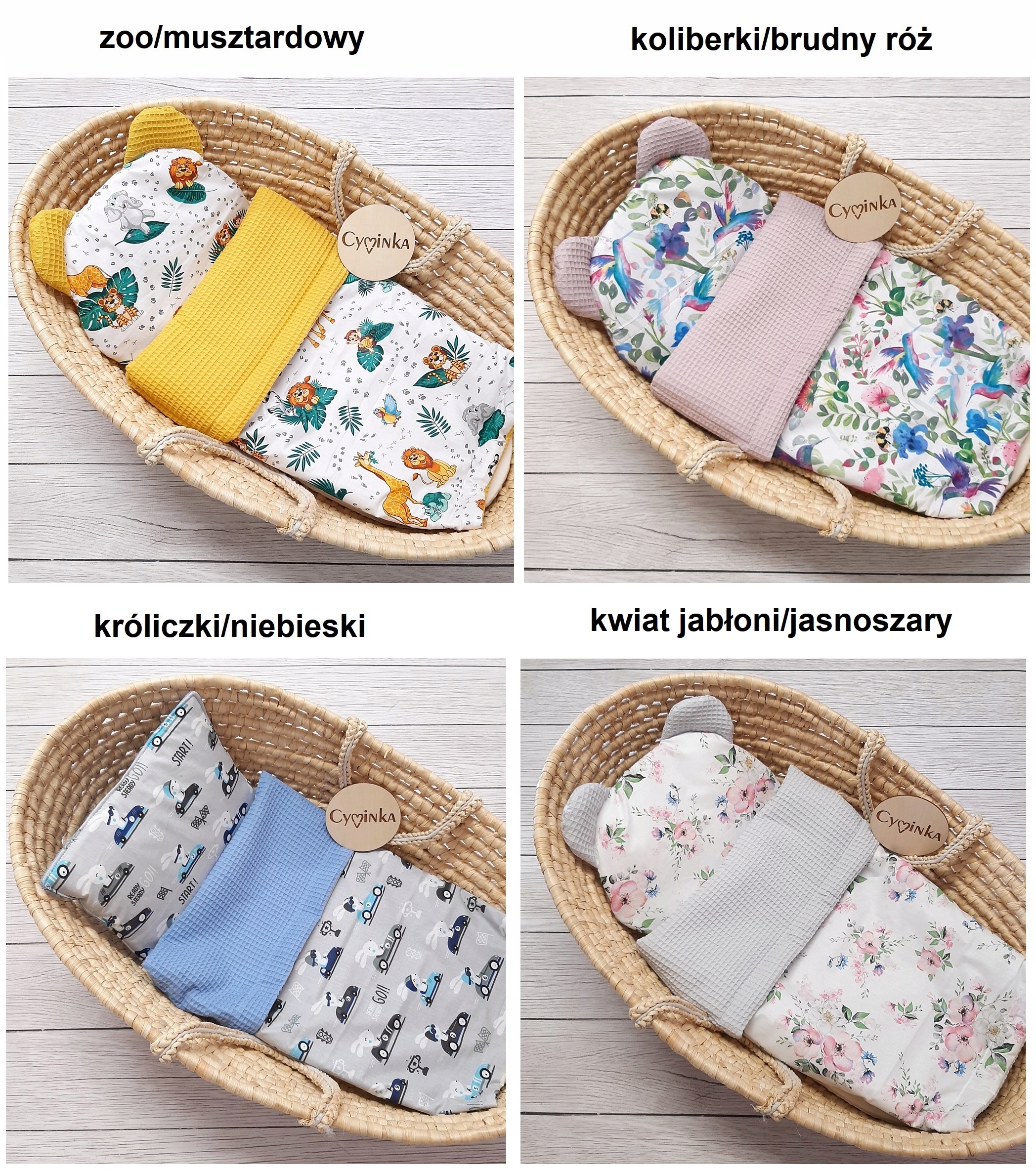 Kocyk wafel zestaw do gondoli wózka, wzory Bohater / Bajka brak