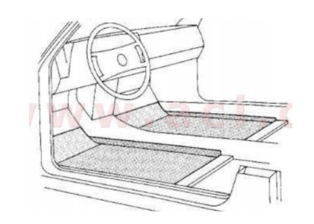 0201285 - ОСТИН MINI COOPER ПОЛ ЛЕВЫЙ ПЕРЕДНИЙ 59-00