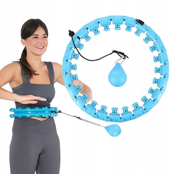 HHW01 Blue Hula Hop Z Wypustkami I Obciążnikiem Hms