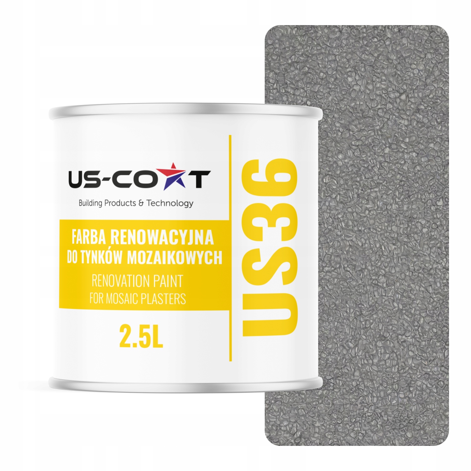 Renovačná farba na mozaikovú omietku 2.5L Obnova Šedá Signálová RAL7004