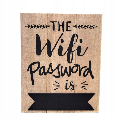 

Drewniana Tabliczka Wisząca Wifi Hasło