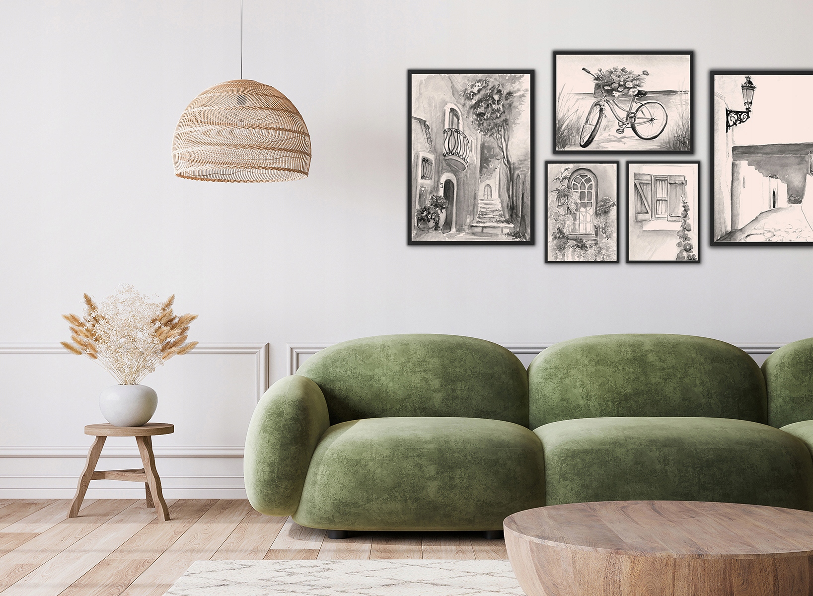 Nowoczesne plakaty Vintage Sephia bez ramek Kod producenta set_86