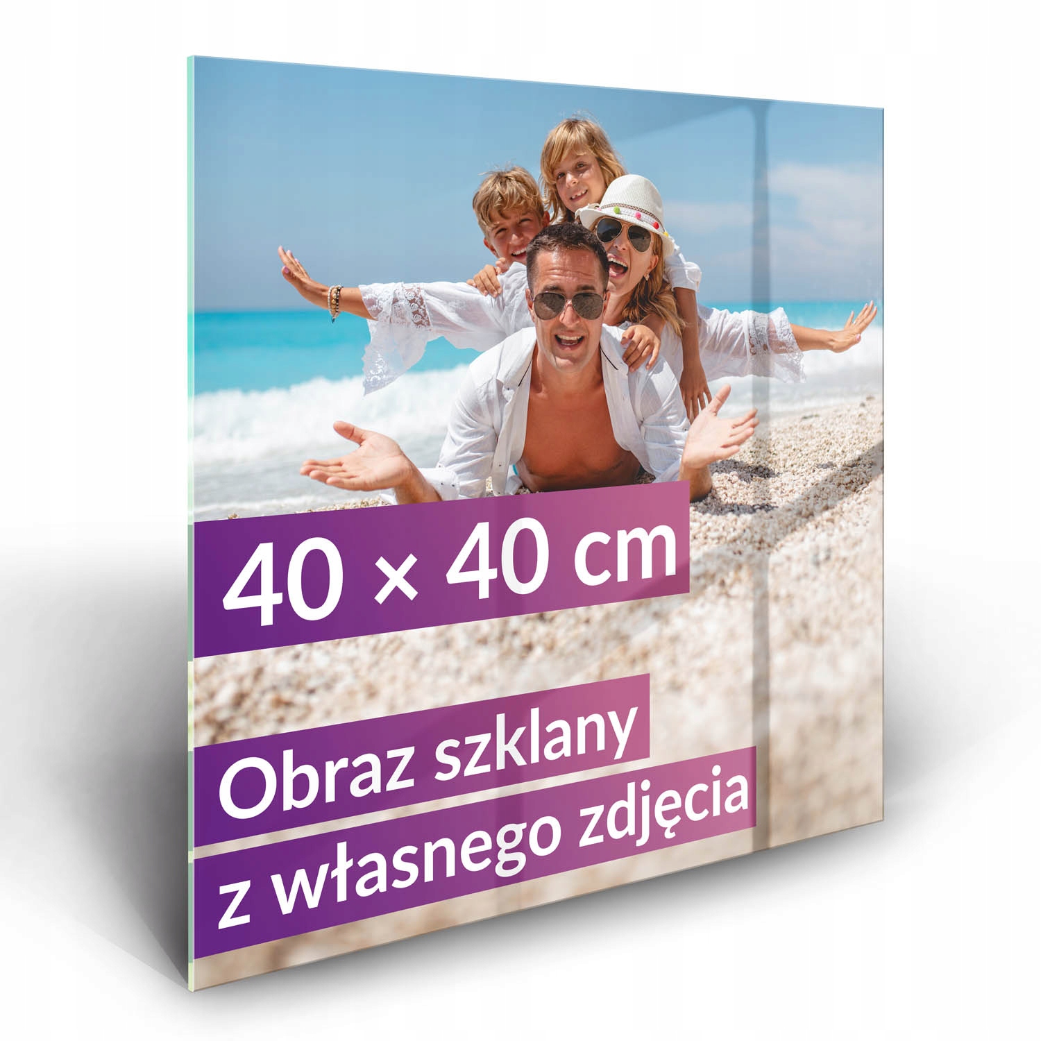 Nadčasový dárek pro každou příležitost Personalizovaný skleněný obraz 40x40 cm