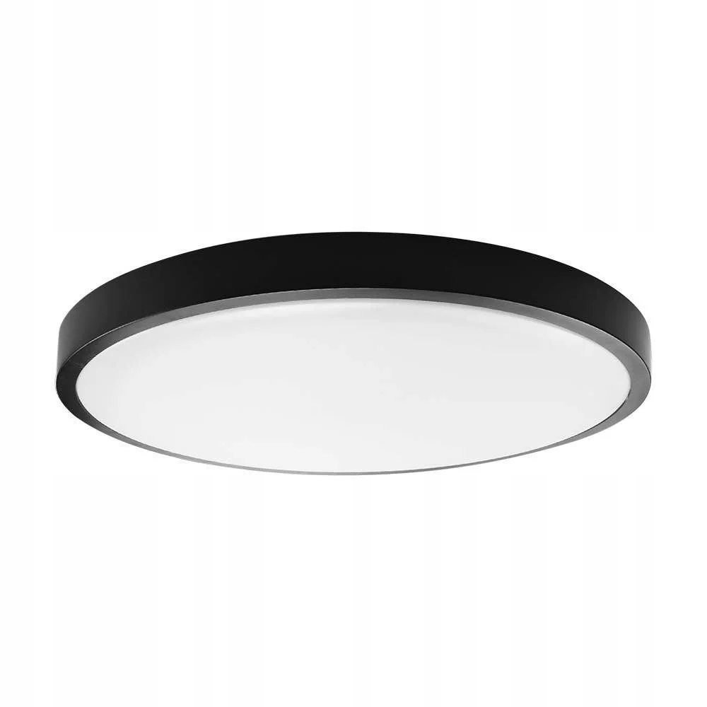 Lampa sufitowa plafon LED zewnętrzny czarny okrągły 25 cm neutralny V-TAC