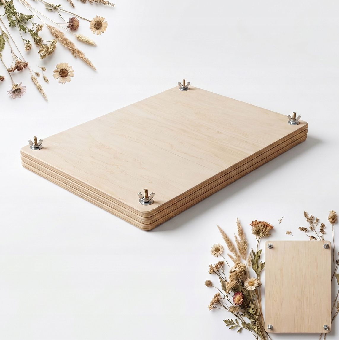 Dřevěný Lis Na Sušení Bylinných Listů 40x30 cm