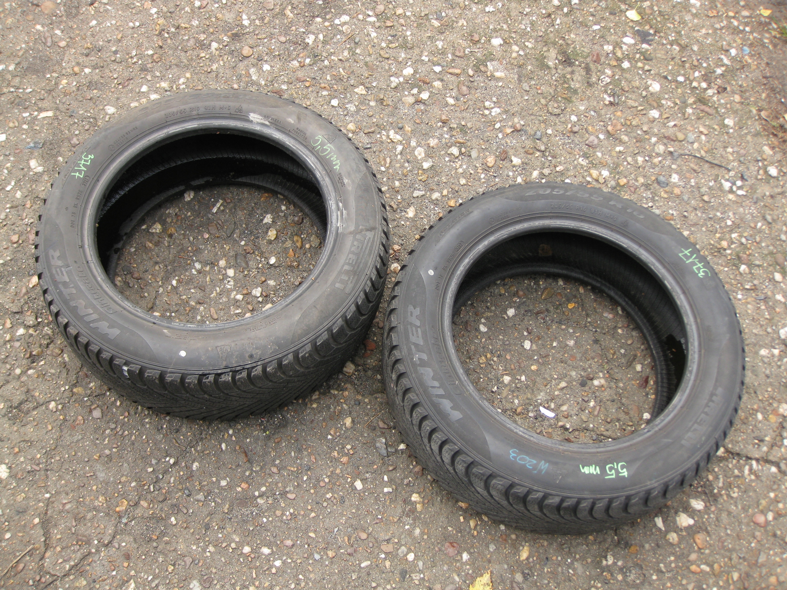 2 X gomma ZIMOWA Pirelli Cinturato Winter 205/55R16 5,5 MM