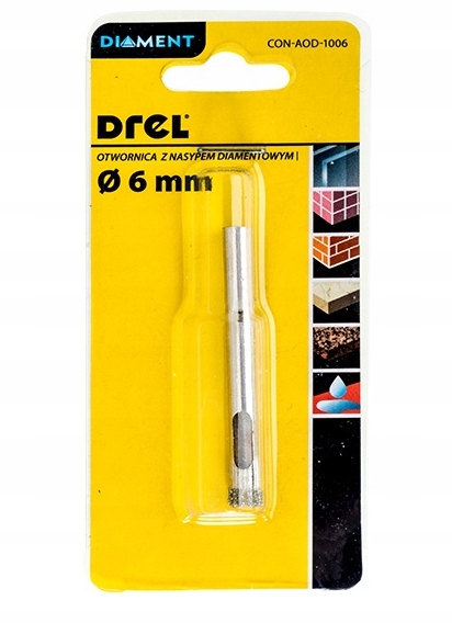 

Wiertło Diamentowe 6 mm Otwornica Gresu Ceramiki