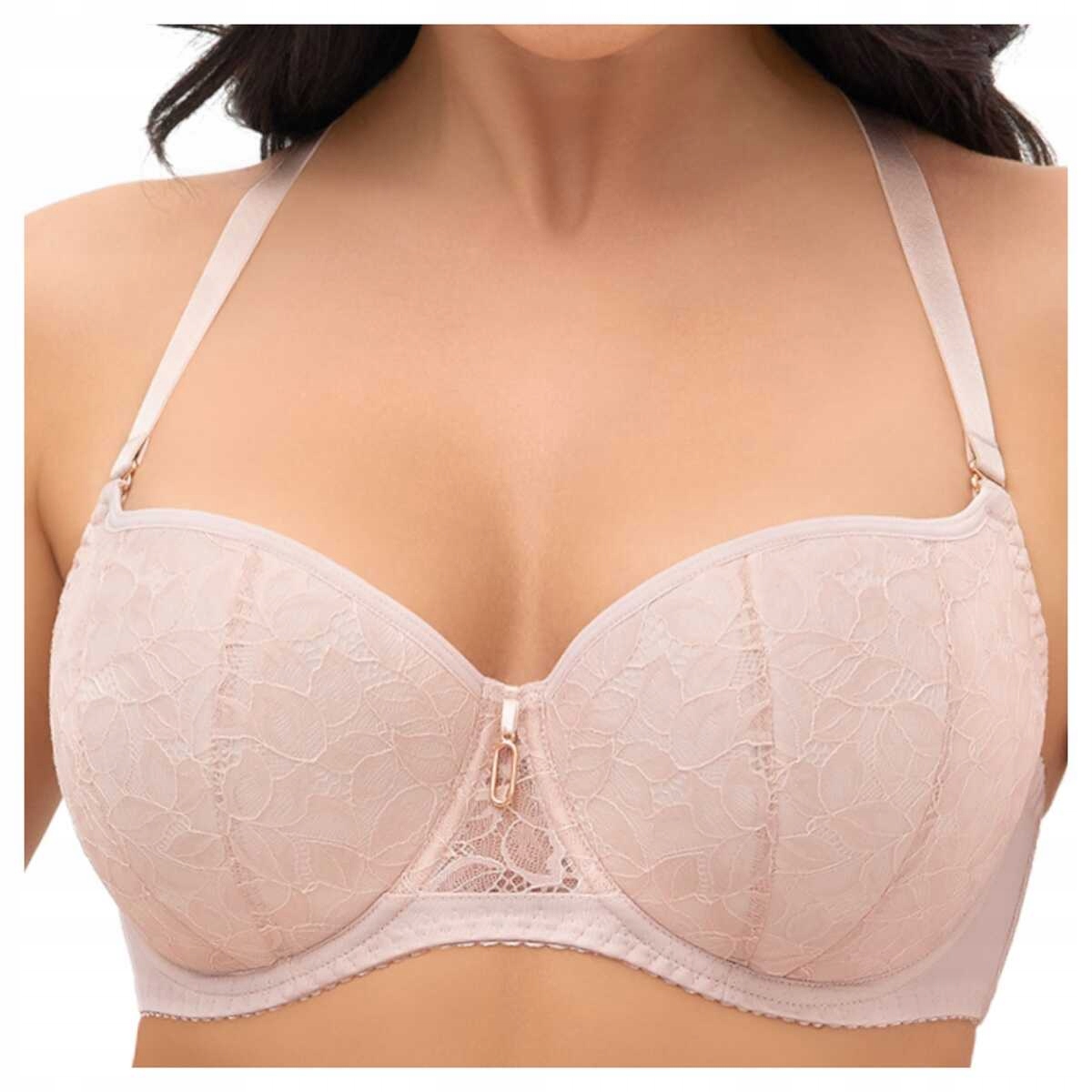 Gorsenia Biustonosz usztywniany stanik balkonetka Daria 009 beżowy 85J