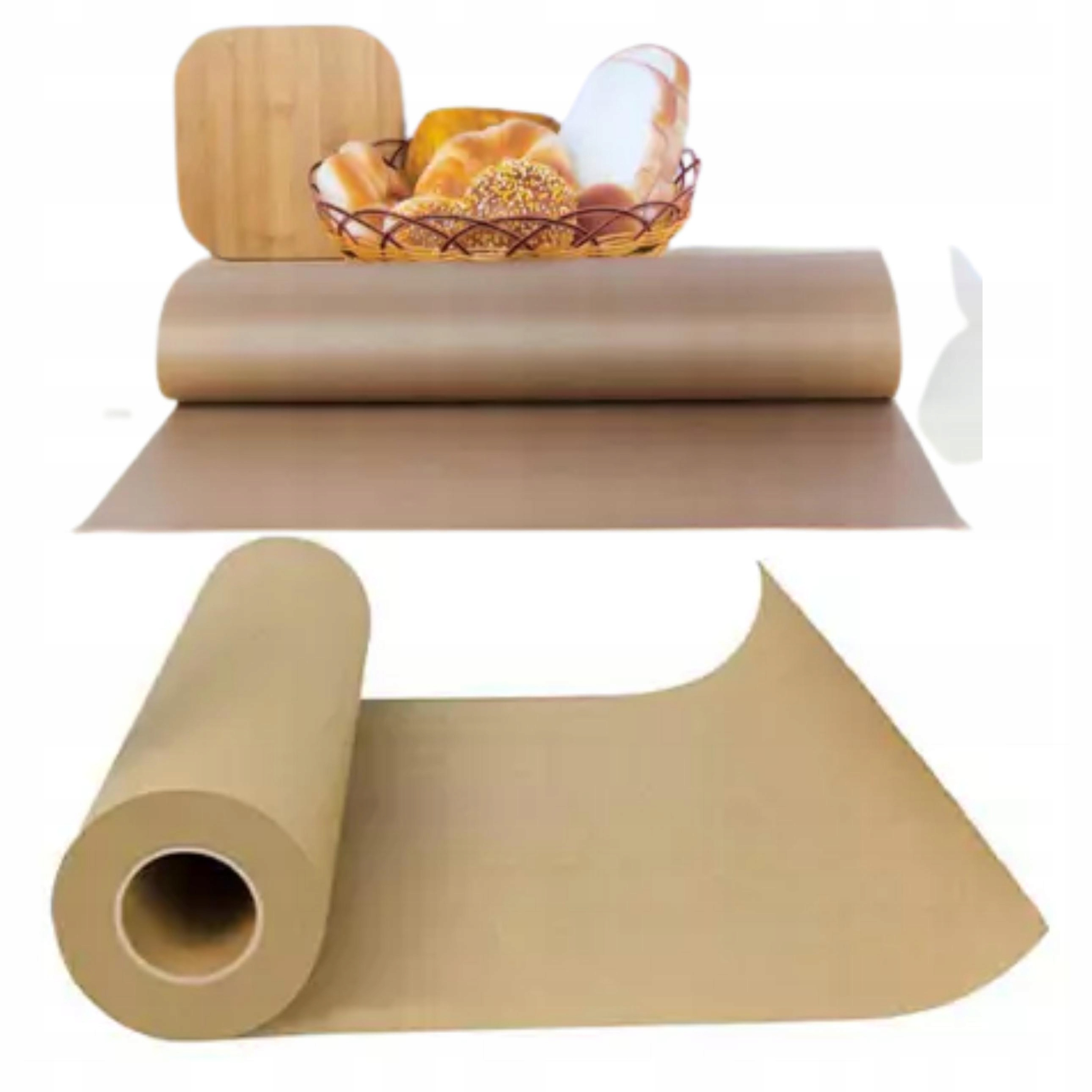 Papier do Pieczenia Brązowy Silikonowany 50m Długi