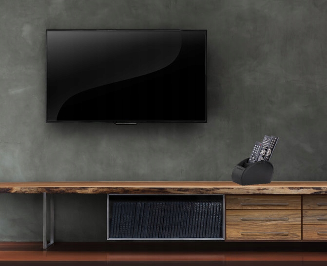 SKÓRZANY ORGANIZER STOJAK NA PILOTY CZARNY PREMIUM Model RCH-1