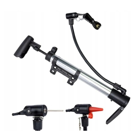 POMPKA DO ROWERU PIŁEK Z WĘŻYKIEM UCHWYTEM na ramę POMPKA ROWEROWA DO KÓŁ