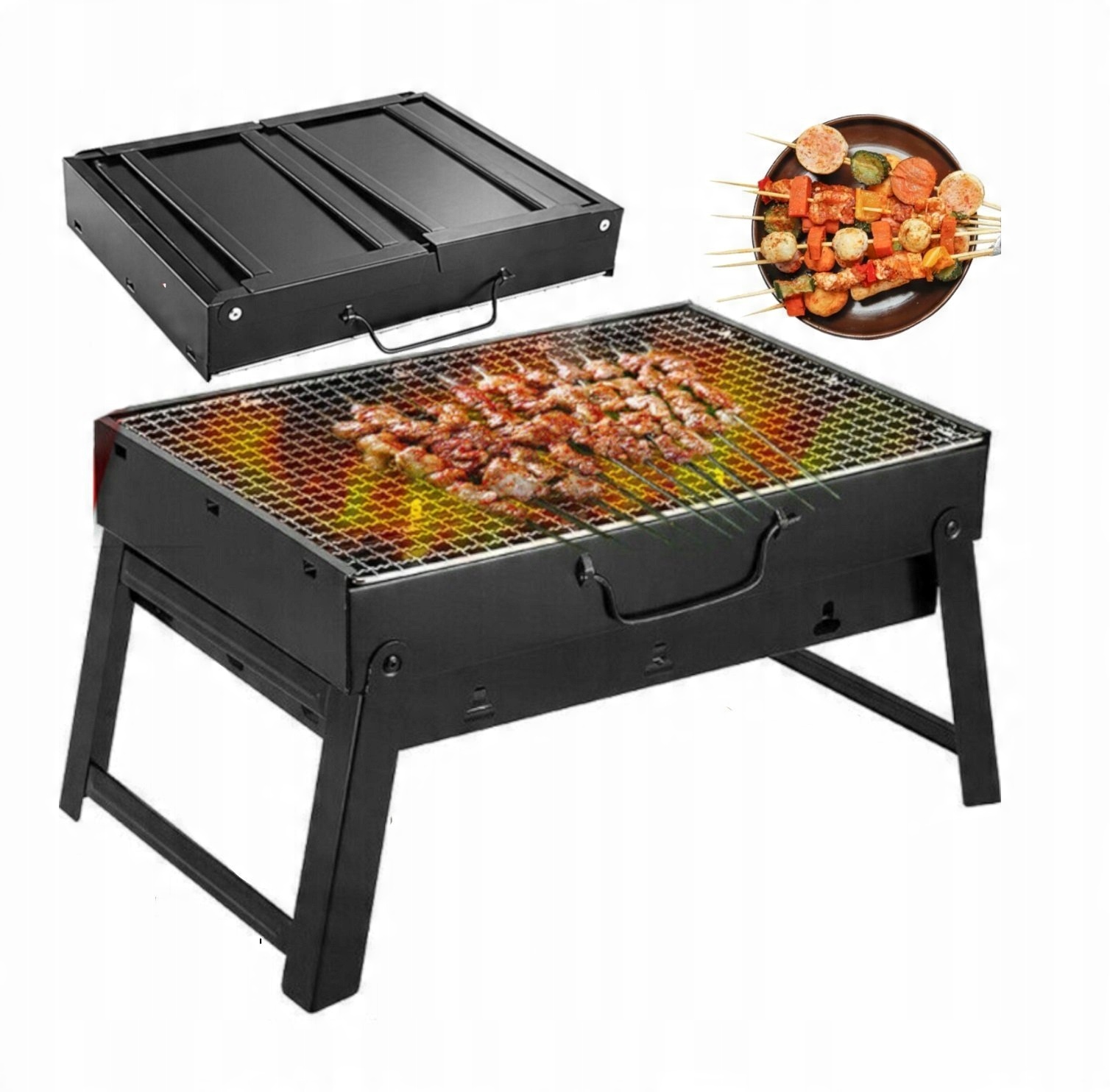 

Grill Turystyczny Węglowy Przenośny Składany Bbq
