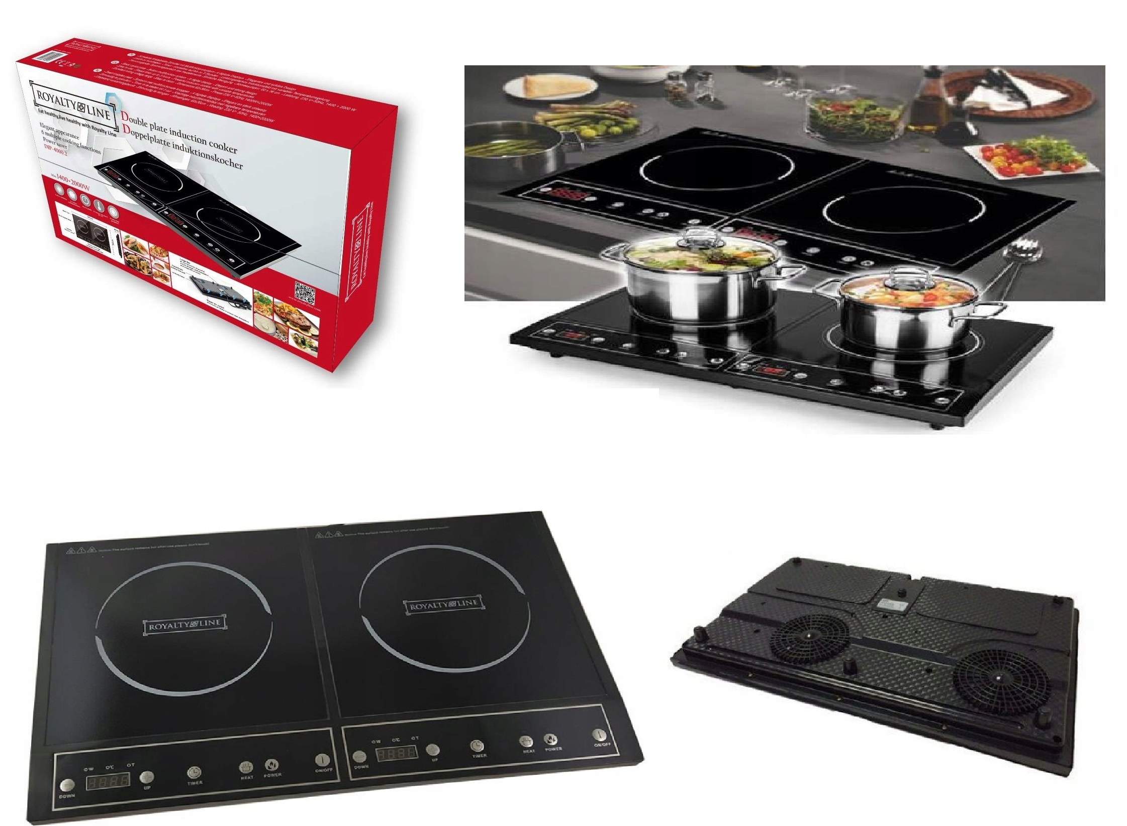 KUCHENKA INDUKCYJNA DWUPALNIKOWA WOLNOSTOJĄCA MOŻLIWOŚC ZABUDODOWY